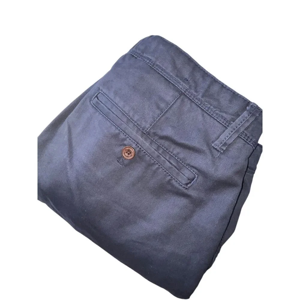Fat Face Pants Mens 34x25 Flat Front Straight Leg Navy‎ Blue Chino